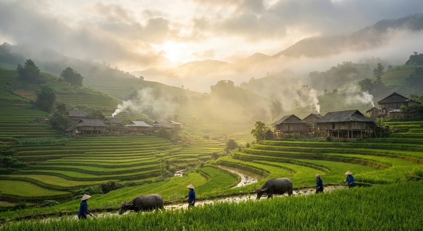 Vyetnam: tropik tabiat, Xalong ko'rfazi, ibodatxonalar va zamonaviy shaharlar.