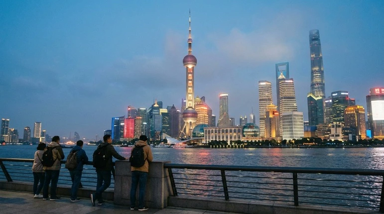 China: a cityscape with modern architecture.